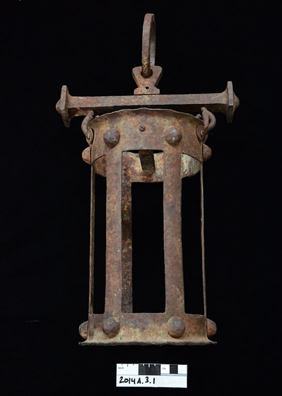 Rusty metal lantern
