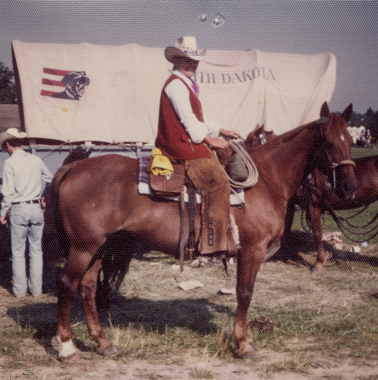 Sherry is pictured here on her horse Red Feather
