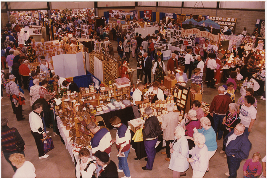 Over the years, crowds flocked to the North Dakota State Fair Center in Minot to celebrate Norsk Høstfest, as seen in this 1993 picture. SHSND SA 11762