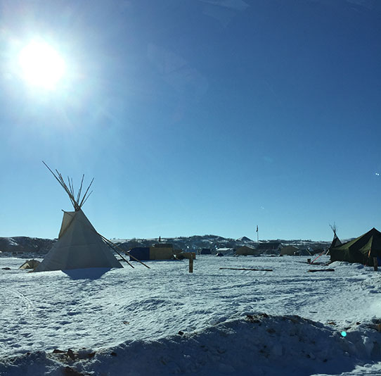 Oceti Sakowin protest camp on February 3