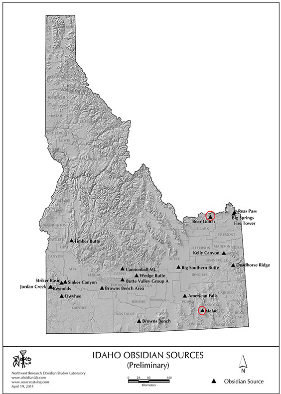 Idaho obsidian sources