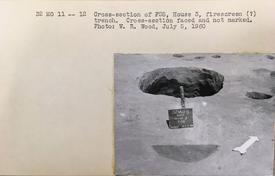 Cross-section of F28, House 3, firescreen (?) trench.