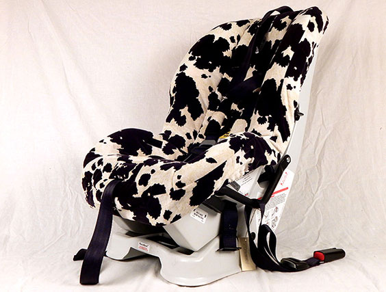 Cow pattern car seat