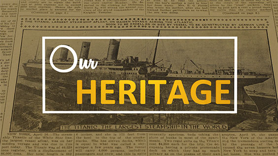 Our Heritage is typed over many historic images from North Dakota.