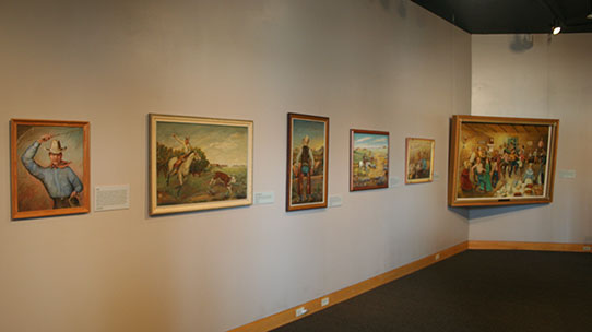 Art gallery with Einar Olstad's paintings