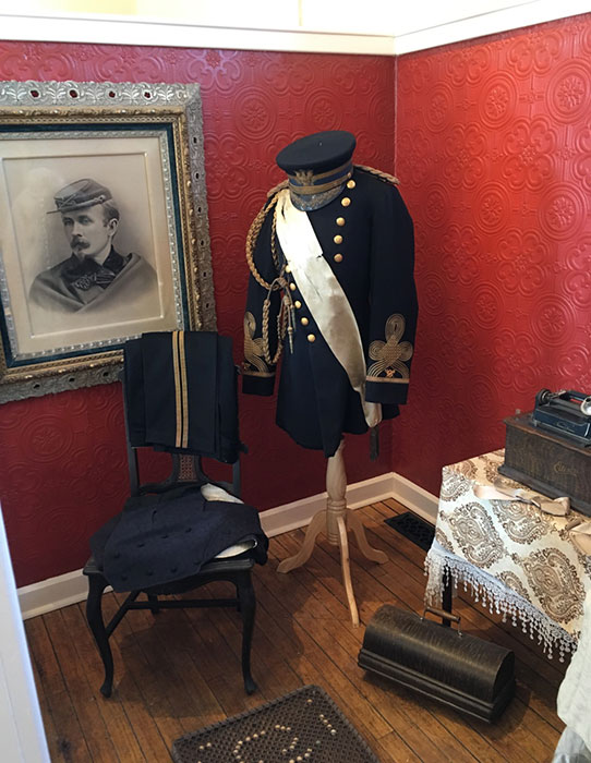 Exhibit showcasing dress uniform