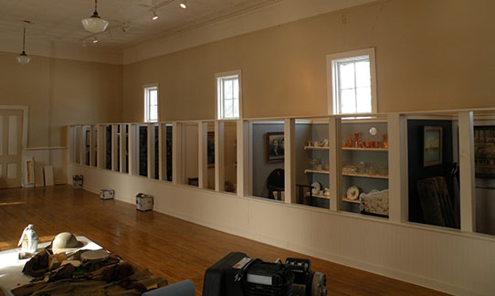 Some of the completed exhibit cubes