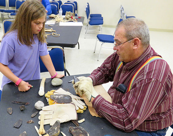 Flintknapping demonstration