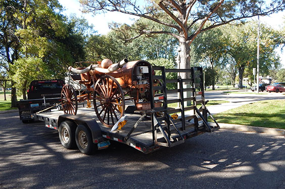 first truck on trailer