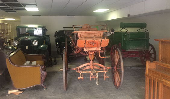 Fire truck in storage