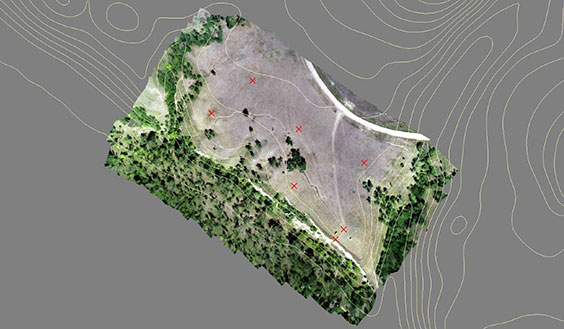 orthophotograph showing Fort Mandan Overlook