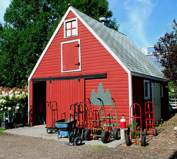 medium size red barn