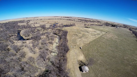 Aerial view of Menoken Indian Village State Historic
