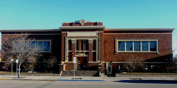 Exterior view of the Alfred Dickey Library