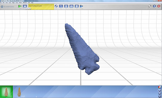 3D scan of stone knife