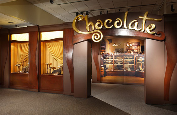 Chocolate exhibit entrance