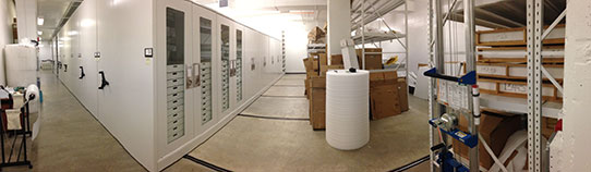 Panorama of new collection storage room