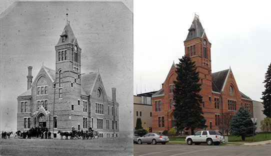 Courthouse then and now