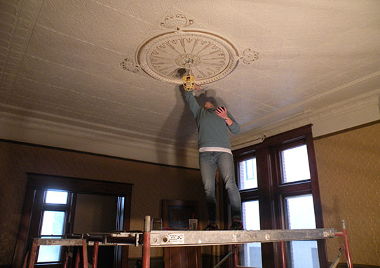 Painting ceiling medallions