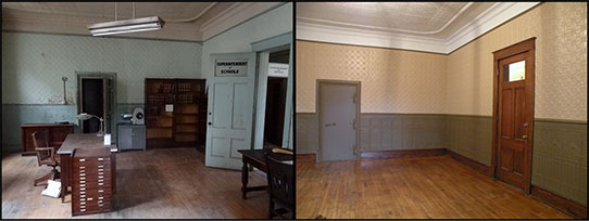 Before and after of Historic Superintendent of Schools/Auditor's Office