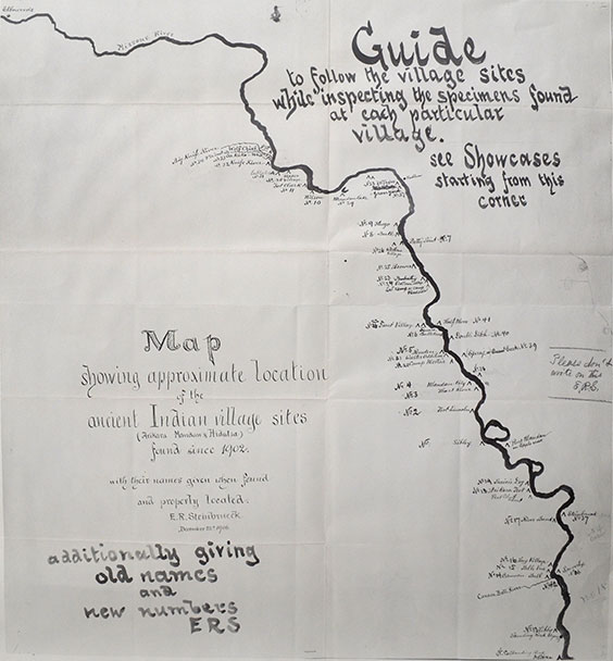 Map of Missouri River villages - 1906