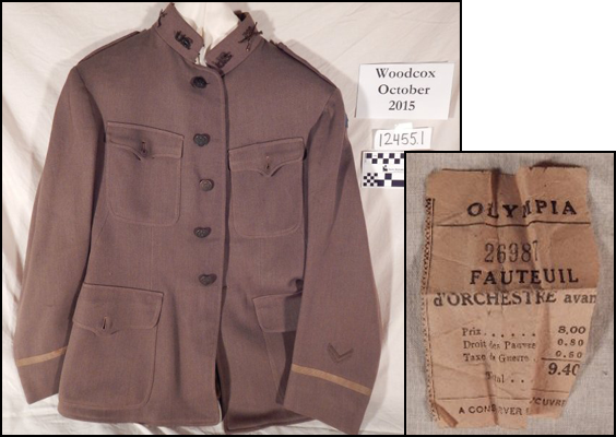 US Army Uniform JAcket and Orchestra Ticket